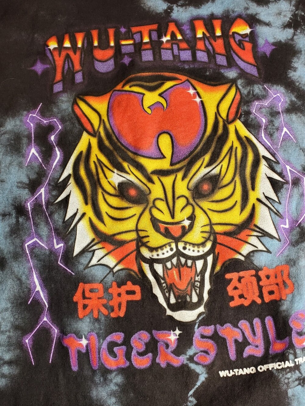 2021 Wu-Tang Tiger Style Tie-dye Shirt Size L/XL